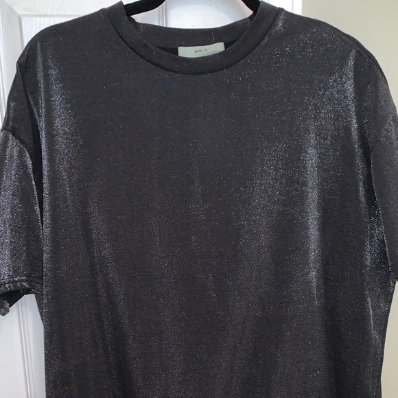 Sparkly t shirt dress in grey - Picture 2 of 2